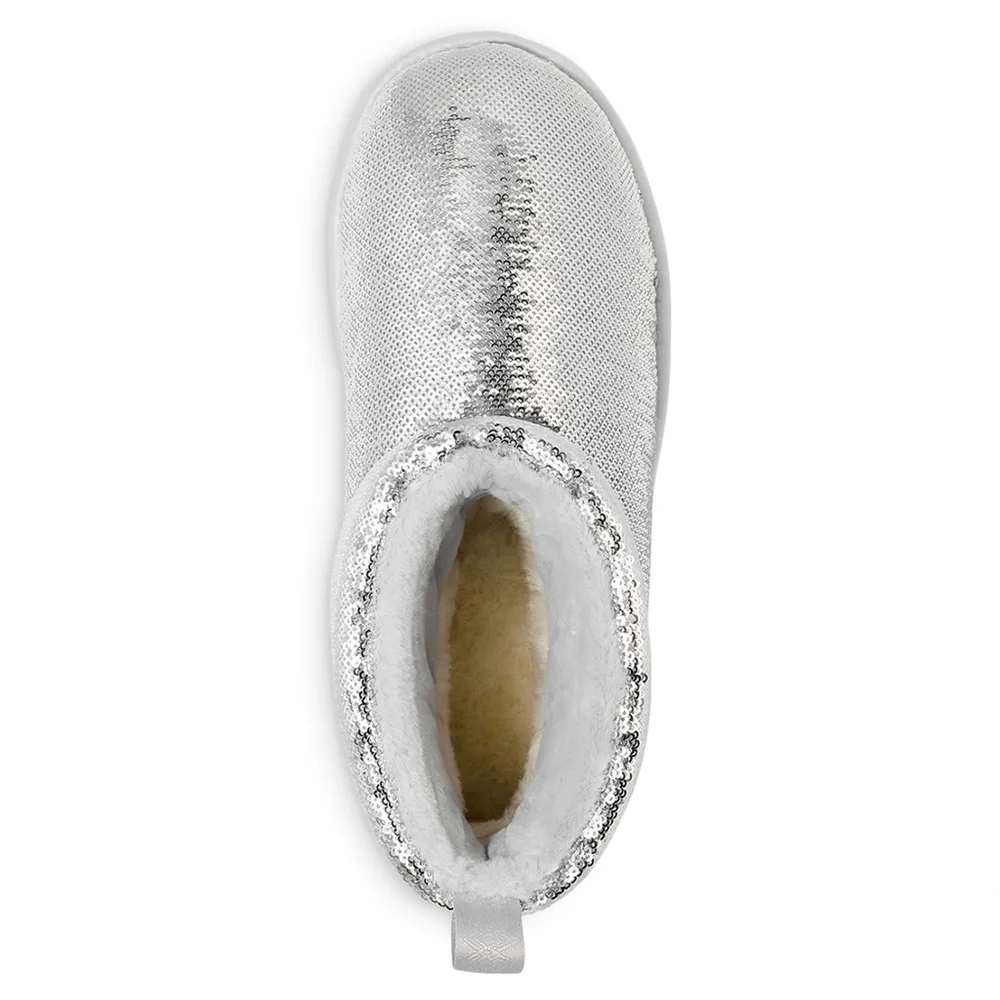 NIB UGG® 1151291 Women's Classic Mini Mirror Ball Pull On Cold Weather Boots